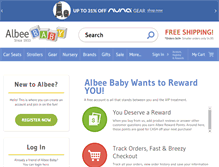 Tablet Screenshot of myaccount.albeebaby.com